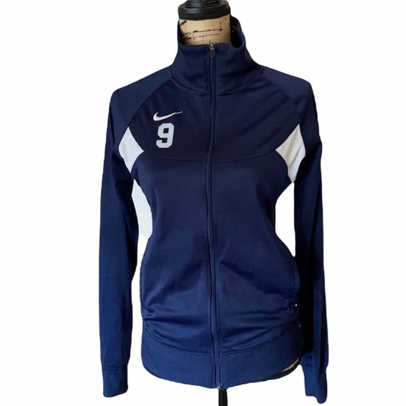 Vintage Nike Track Jacket Colorblock Jacket Women’s Size SP Navy/White Like New - Picture 5 of 6